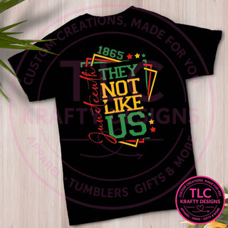 Juneteenth They Not Like Us 1865 Design – Black History Apparel