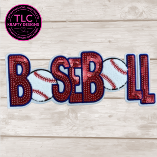 Baseball Chenille and Sequin Patch Sweatshirt – Chenille Patch Sports Mom Apparel | Game Day Baseball Shirt | Custom Fan Gear