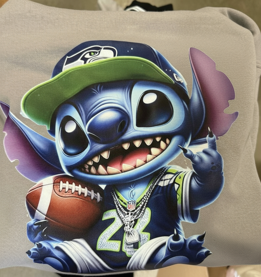 Stitch Seattle Football Sweatshirt – Football Season Hoodie or Crewneck