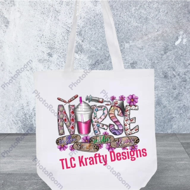 Nurse Profession theme Canvas Tote