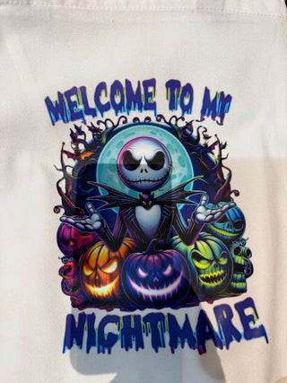 Welcome To My Nightmare design on a black shirt