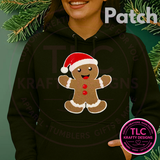 Gingerbread Man Christmas chenille patch